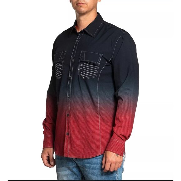 AMERICAN FIGHTER Men's Button Down Shirt INDICATION - Picture 4 of 6